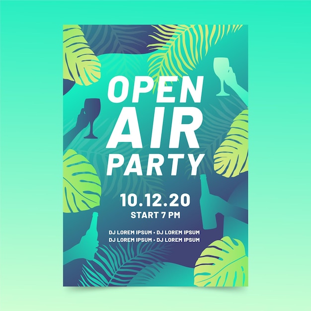 Open air party poster vorlage