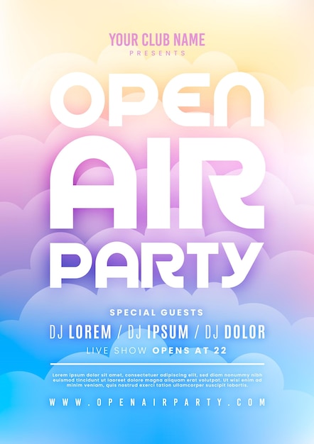 Open air party poster