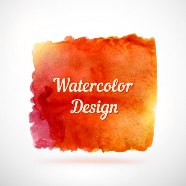 Kostenloser Vektor orange aquarell design