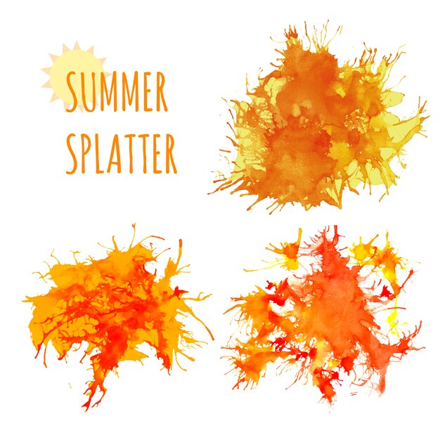 Orange Aquarell Spritzer