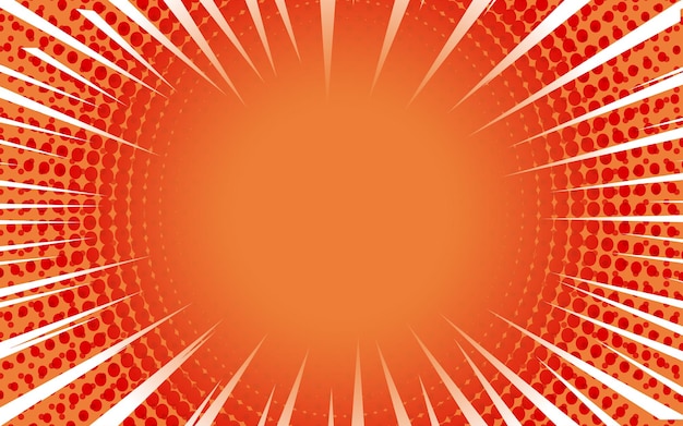 Orange Comic-Hintergrund Retro-Vektor-Illustration
