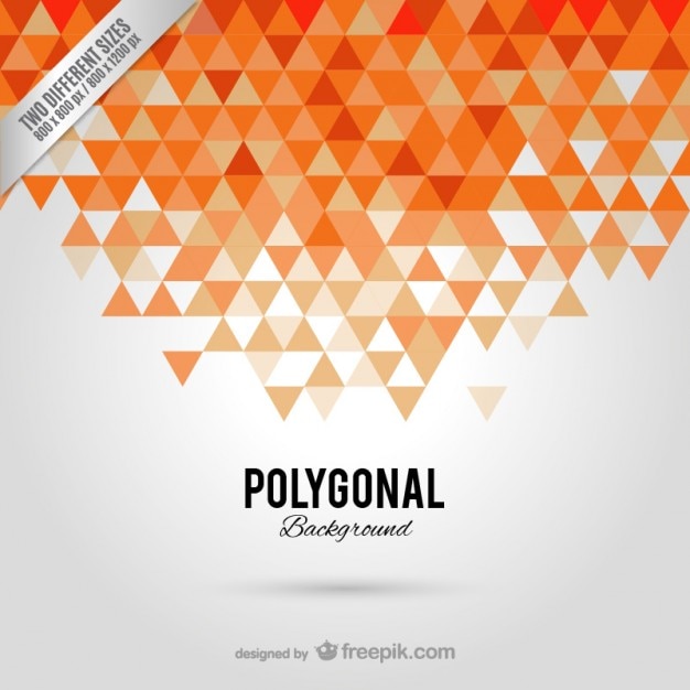 Orange polygonal hintergrund