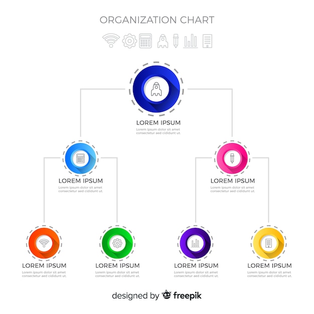 Kostenloser Vektor organisationsdiagramm