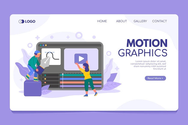 Organische flache motiongraphics-landingpage