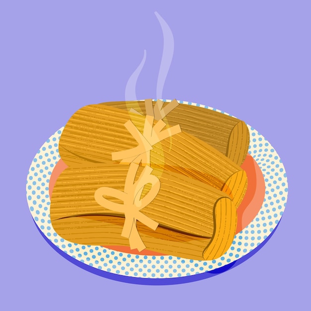 Organische flache Tamales illustriert