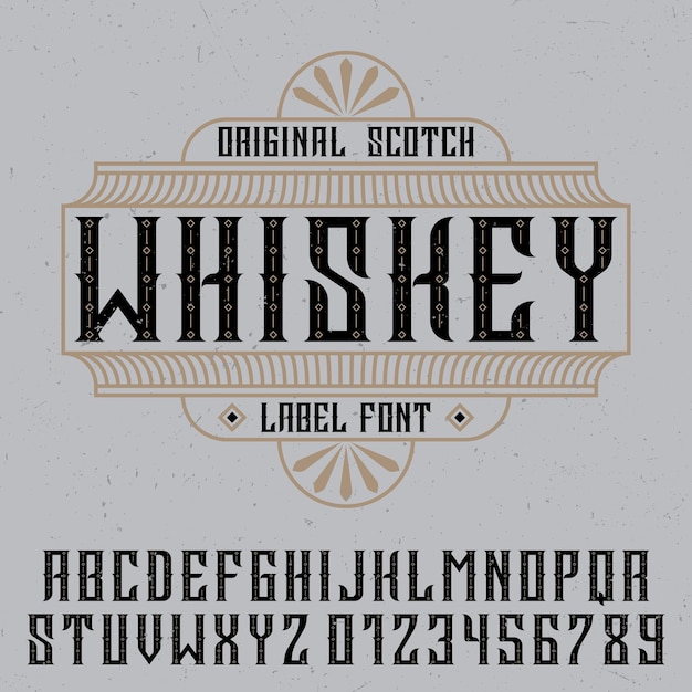 Kostenloser Vektor original whisky-etikett