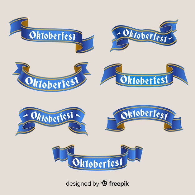 Originaler satz von oktobefest-bändern