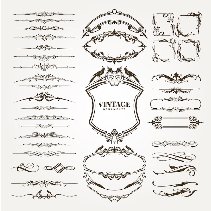 Ornamental Elments Sammlung