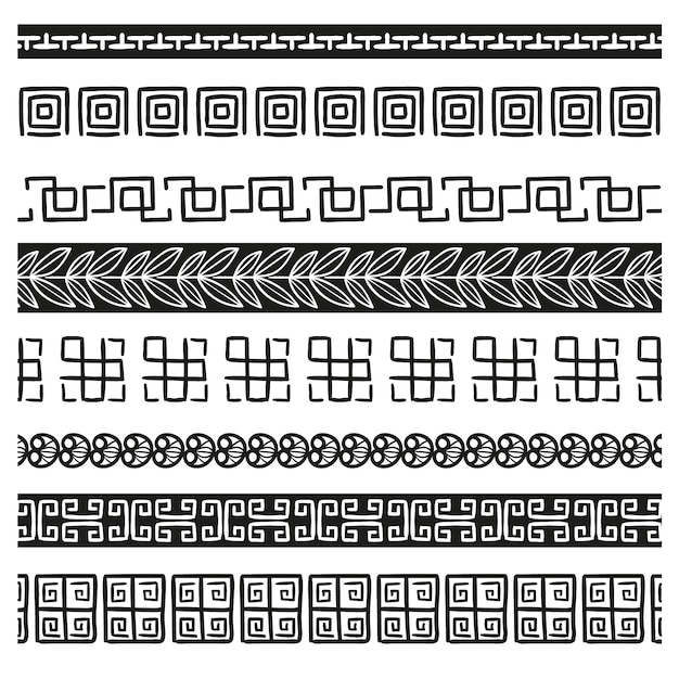 Ornamentale griechische Bordürenkollektion