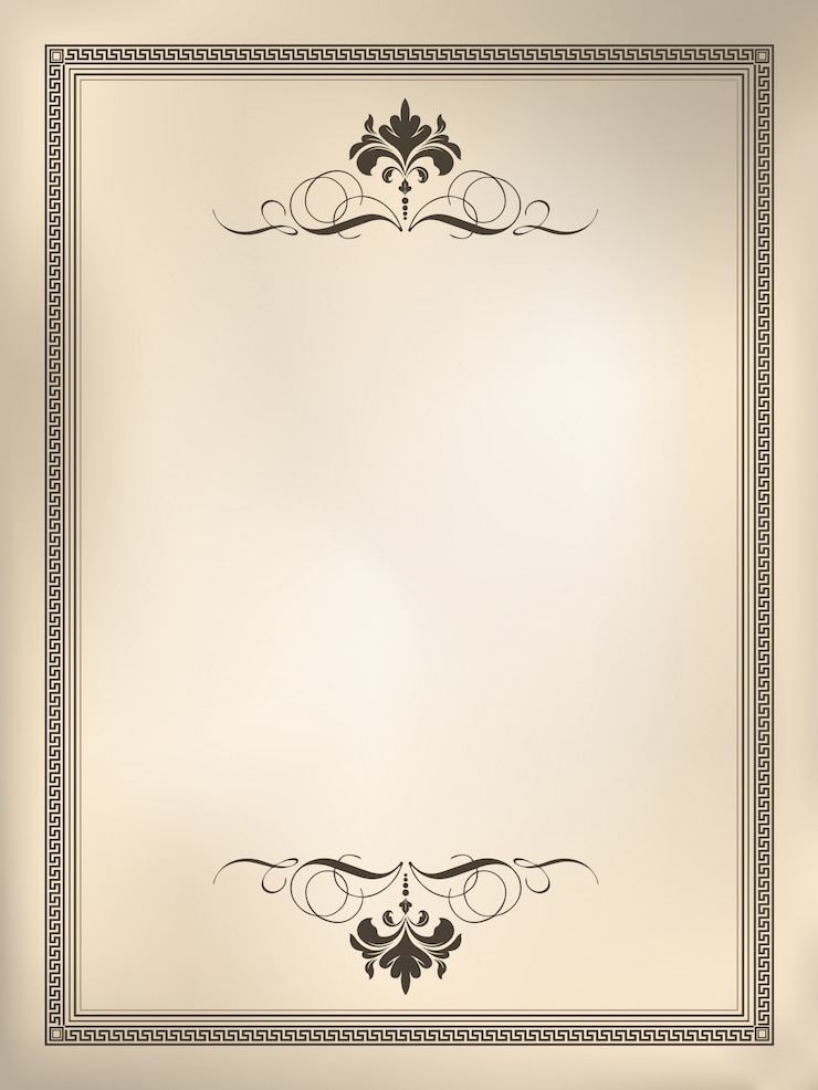 Kostenlose Vektor ornamentaler weinleserahmenhintergrund