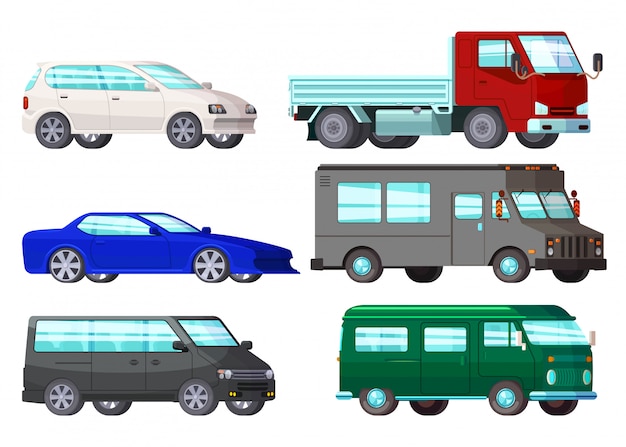 Kostenloser Vektor orthogonale business cars set