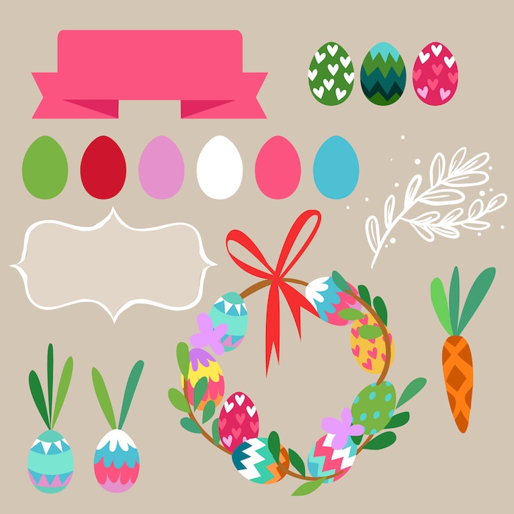 Ostern-Elemente-Sammlung