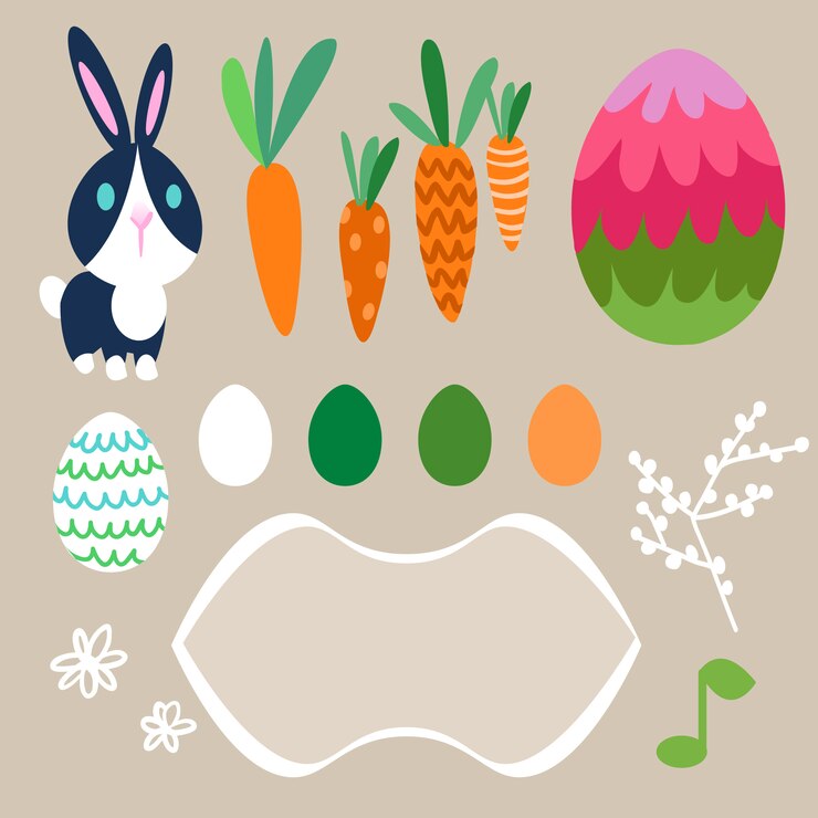 Ostern-Elemente-Sammlung