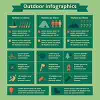 Kostenloser Vektor outdoor reise infographik elemente
