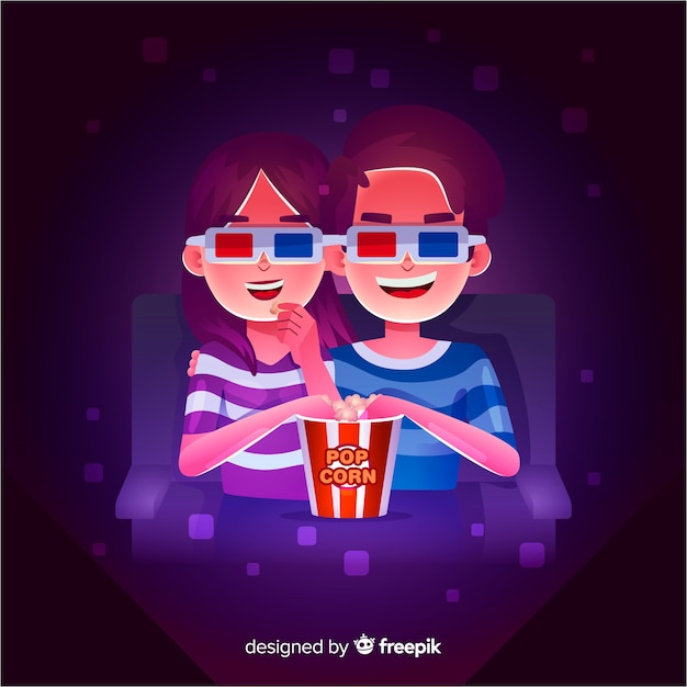 Paar im kino