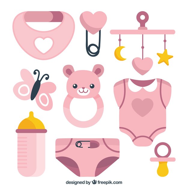 Packung Baby Elemente für Mädchen