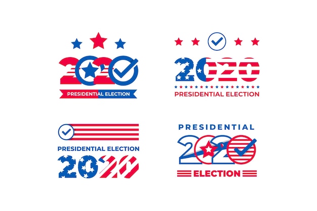 Packung der präsidentschaftswahlen 2020 in den usa-logos