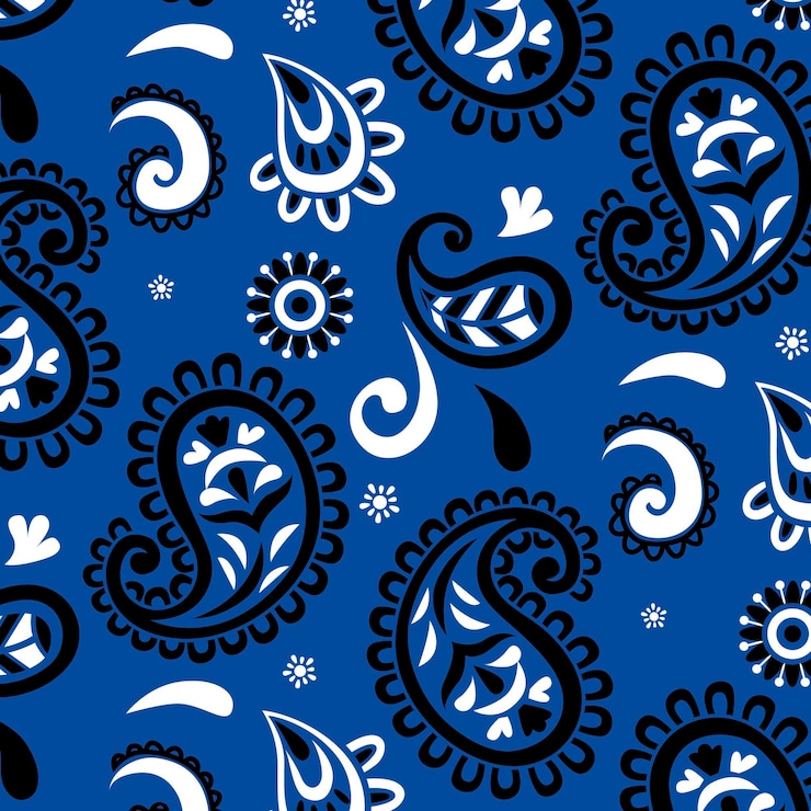 Kostenlose Vektor paisley bandana muster