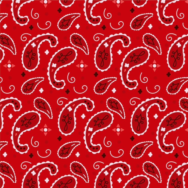 Kostenlose Vektor paisley bandana mustervorlage