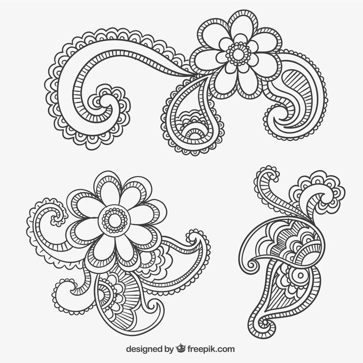 Kostenlose Vektor paisley ornamente