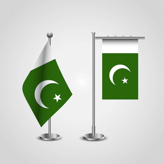 Pakistan-flagge mit kreativem designvektor