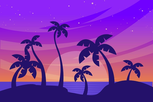 Palm silhouetten hintergrund