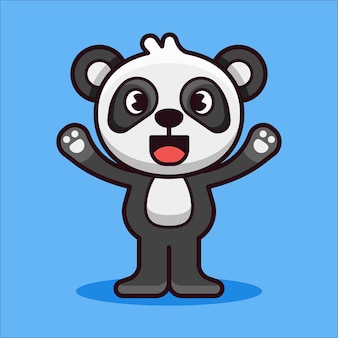 Panda glückliche pose illustration