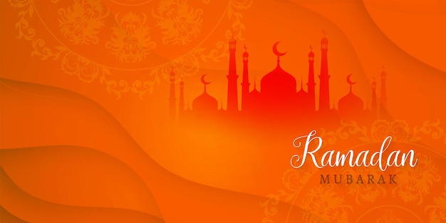 Paper cut style free vector eid mubarak ramadan saison festival grußbanner design