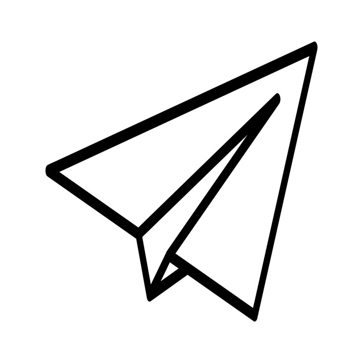 Kostenlose Vektor papierflugzeug-doodle-stil