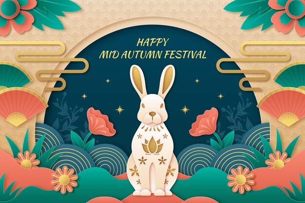 Papierhintergrund für das chinesische Mid-Autumn-Festival