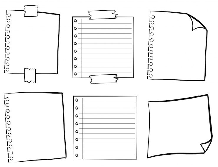 Kostenlose Vektor papiervorlagen in verschiedenen designs