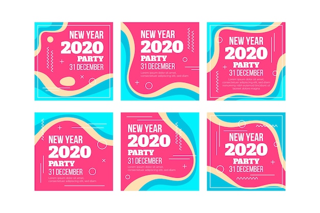 Partei instagram beitragssammlung des neuen jahres 2020