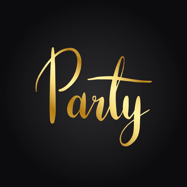 Party Feier Typografie Stil Vektor