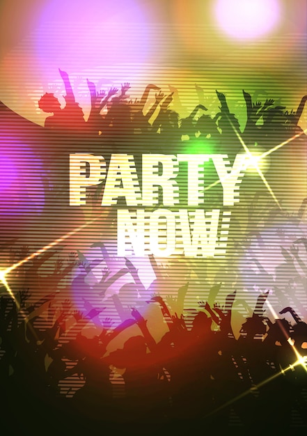 Party jetzt Poster Design