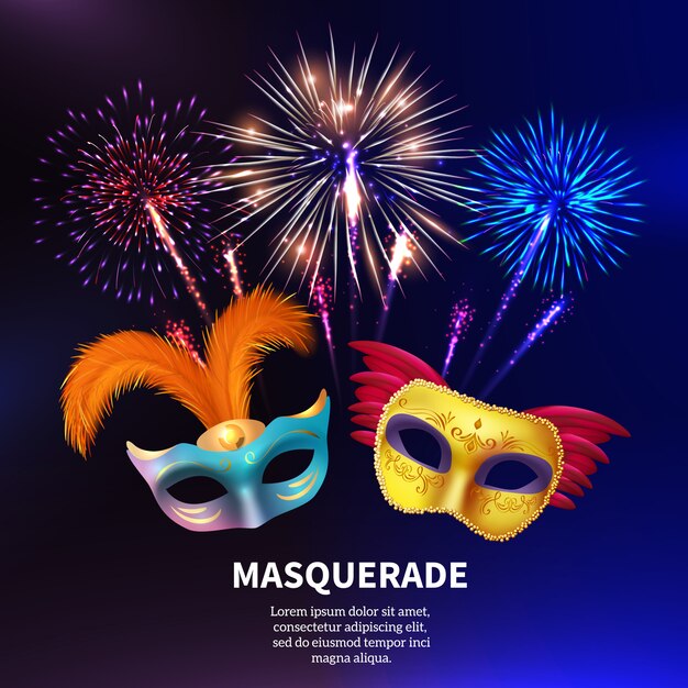 Party Maskerade Feuerwerk