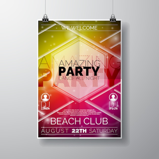 Kostenloser Vektor party-plakat-design