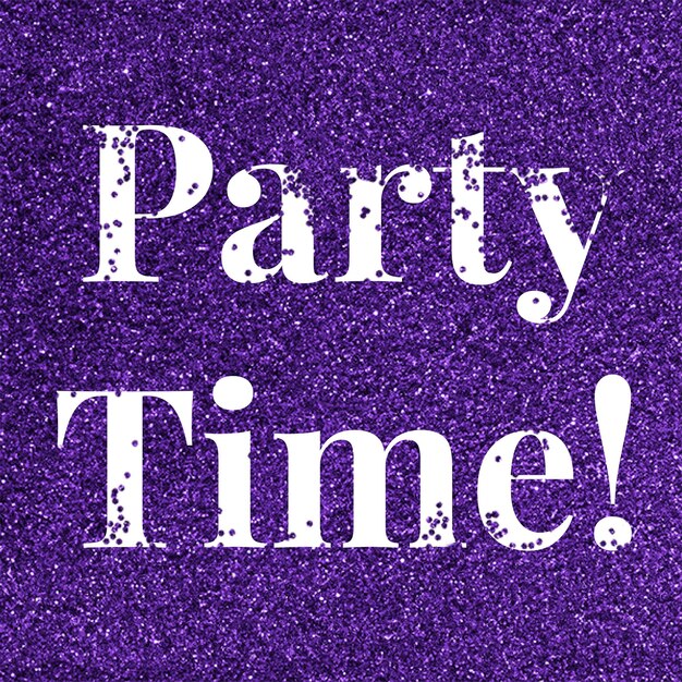 Party-Zeit-Glitzer-Wort-Text-Typografie