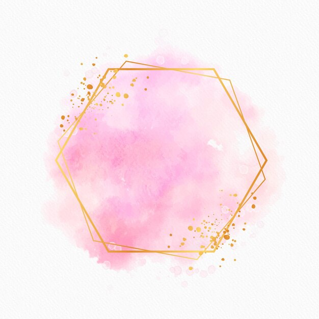 Pastell Aquarell mit goldenem Rahmen
