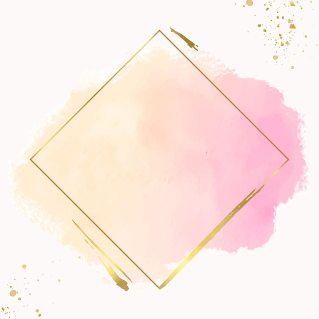 Pastell Aquarell mit goldenem Rahmen