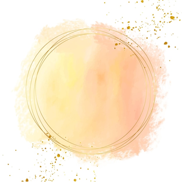 Pastell aquarell mit goldenem rahmen