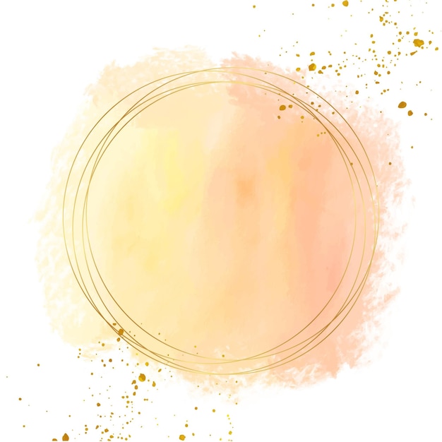 Pastell Aquarell mit goldenem Rahmen