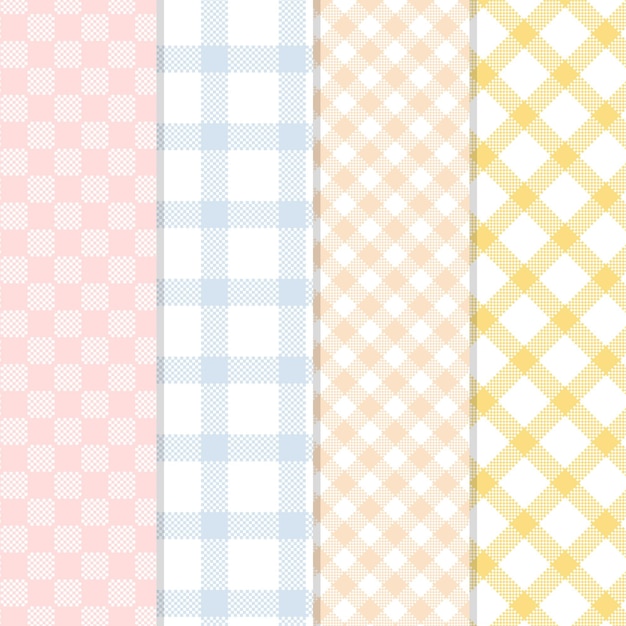 Pastell gingham muster sammlung