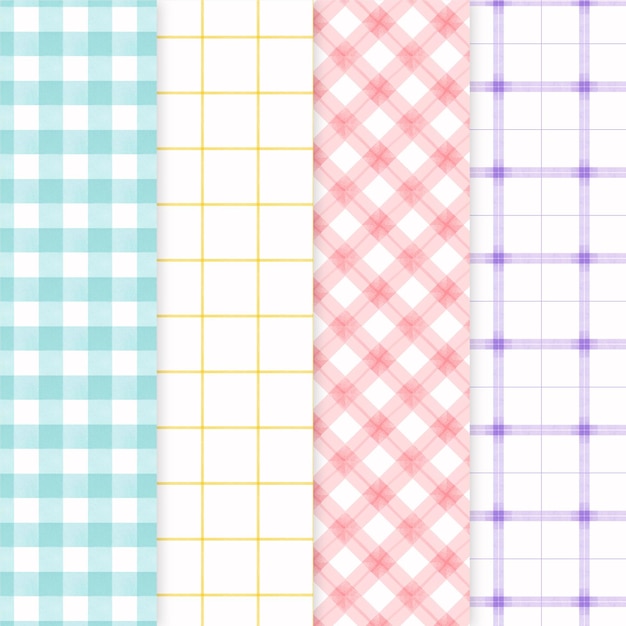 Pastell Gingham Muster Sammlung