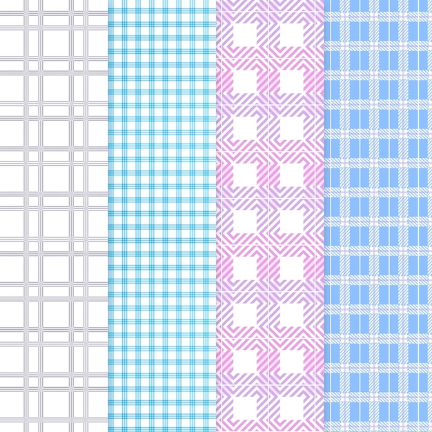 Pastell Gingham Muster Sammlung