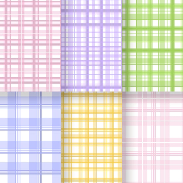 Pastell Gingham Muster Sammlung