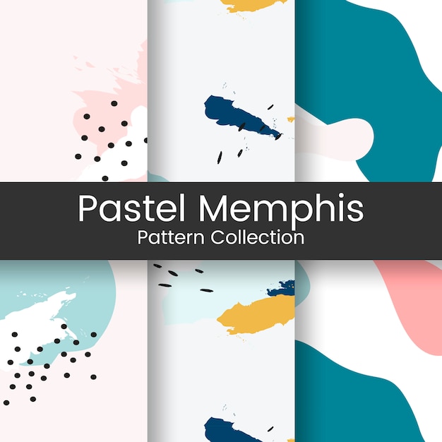 Pastell memphis muster design