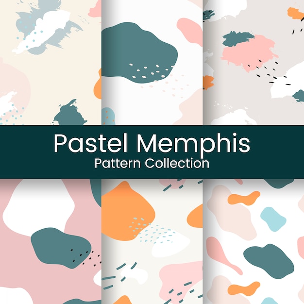 Pastell-memphis-musterdesignvektor