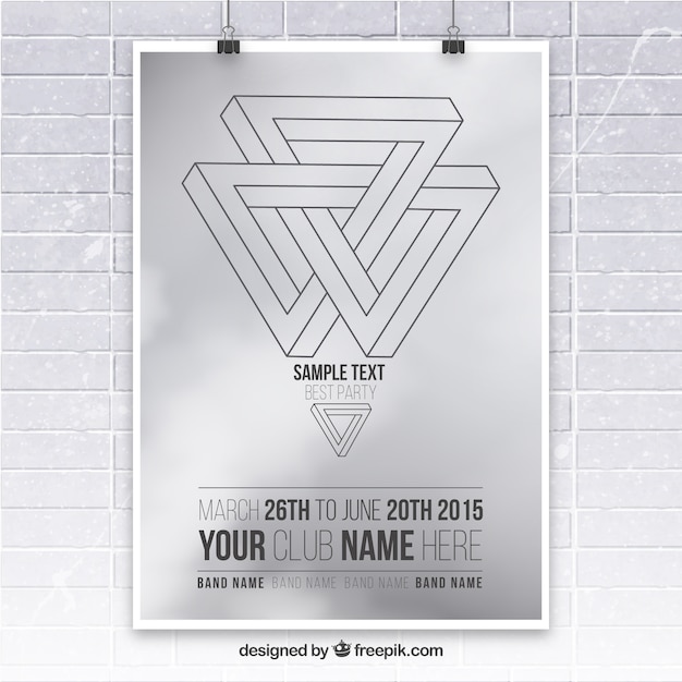 Penrose Dreieck Plakat Mockup