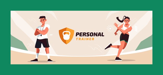 Personal Trainer Facebook-Cover-Template-Design