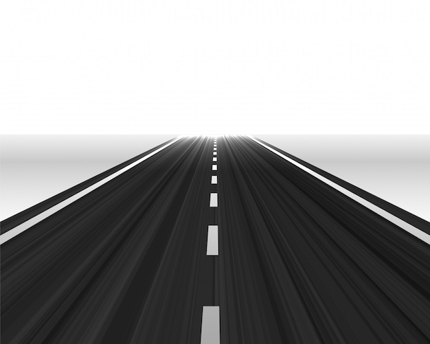 Perspektivenstraße in Richtung zum Horizont